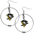 Pittsburgh Penguins® 2 Inch Hoop Earrings